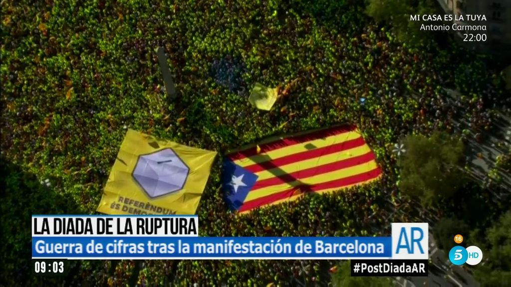 Los independentistas catalanes sacan músculo en "la Diada de la ruptura"