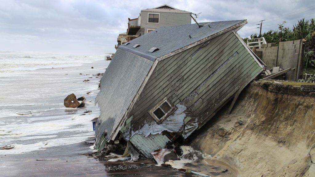 Casa arrastrada al mar tras el paso del huracán Irma en la playa de Ponte Verda, Miami