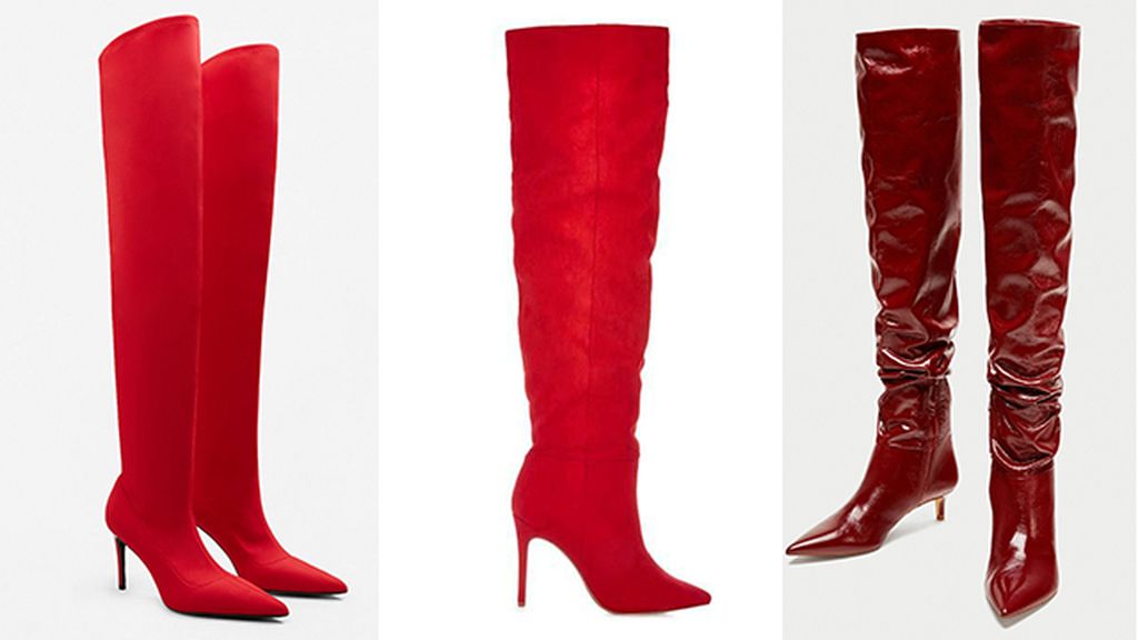 botas mosqueteras rojas