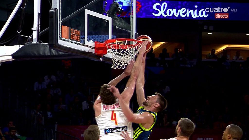 ¡Por aquí no pasas! Pau Gasol apaga la luz de Vidmar con un gran gorro