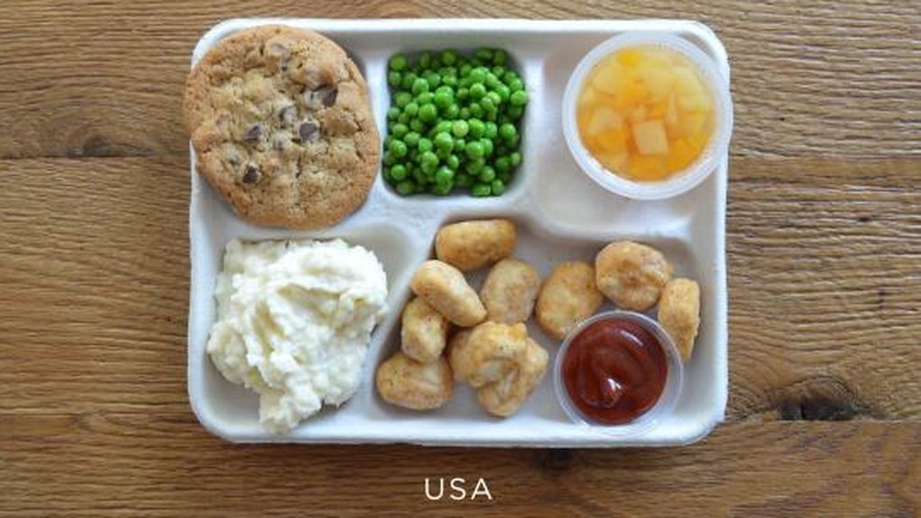 Compara la comida que los colegios ofrecen alrededor del mundo