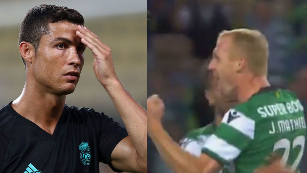 Cristiano alucinó en directo con el golazo de falta de Mathieu Cristiano alucinó en directo con el golazo de falta de Mathieu