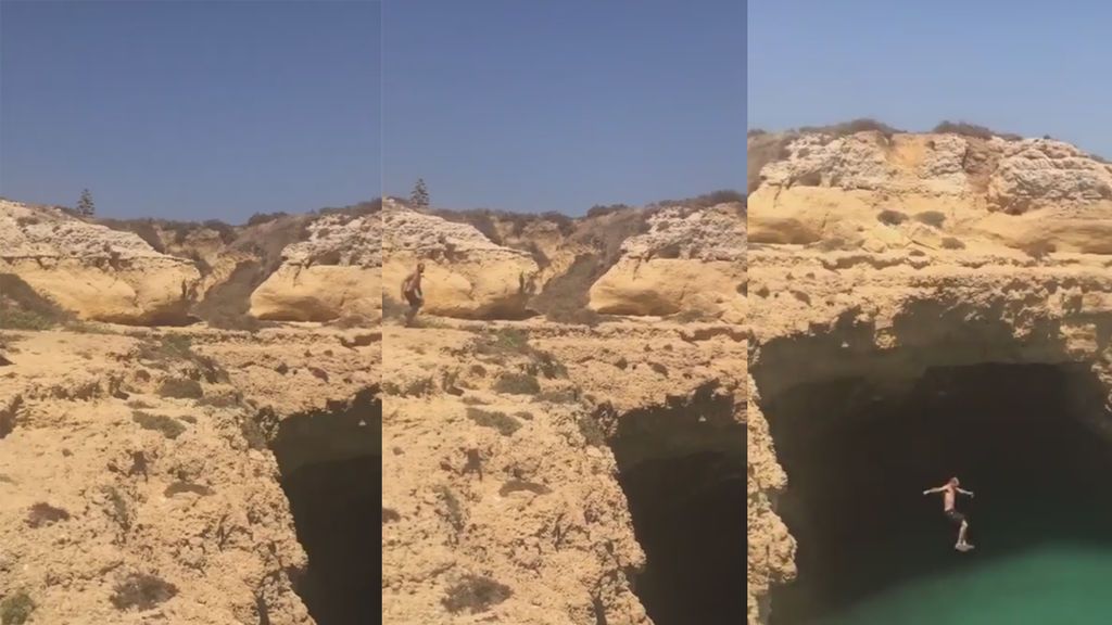 Un salto al agua desde un acantilado que acaba muy mal