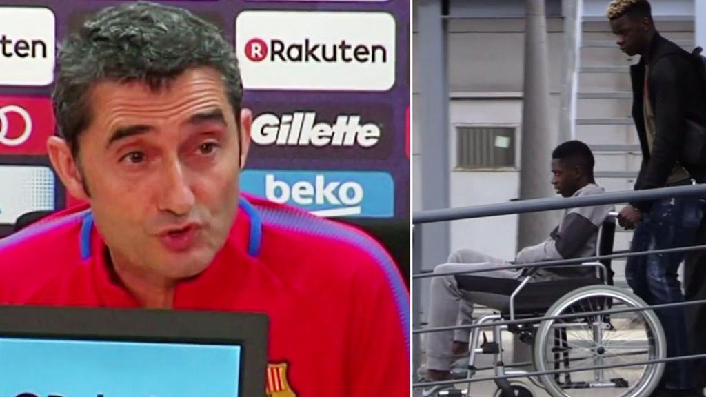 Valverde piensa que la lesión de Dembélé se debe a su escasa experiencia