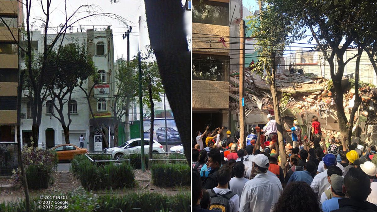 Terremoto en México: las fotos del antes y el después