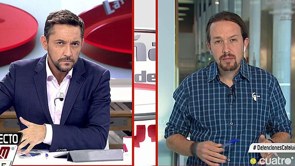 Pablo Iglesias: “El PP está pretendiendo utilizar Cataluña para tapar su corrupción”