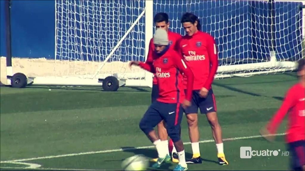 Neymar y Cavani ni se miran en el entrenamiento del PSG