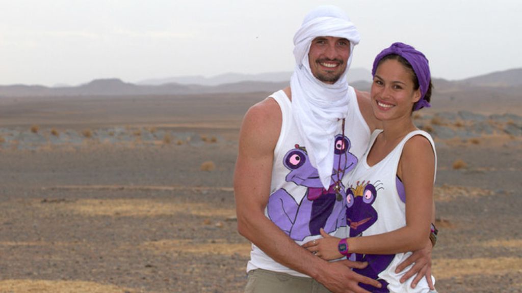 Equipo morado. Mireia Canalda, modelo y comunicadora, y el exnadador Felipe López