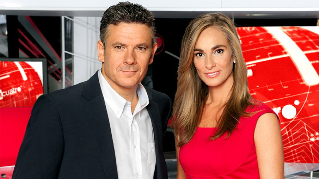 Roberto Arce y Marta Reyero, en 'Noticias Cuatro fin de semana'