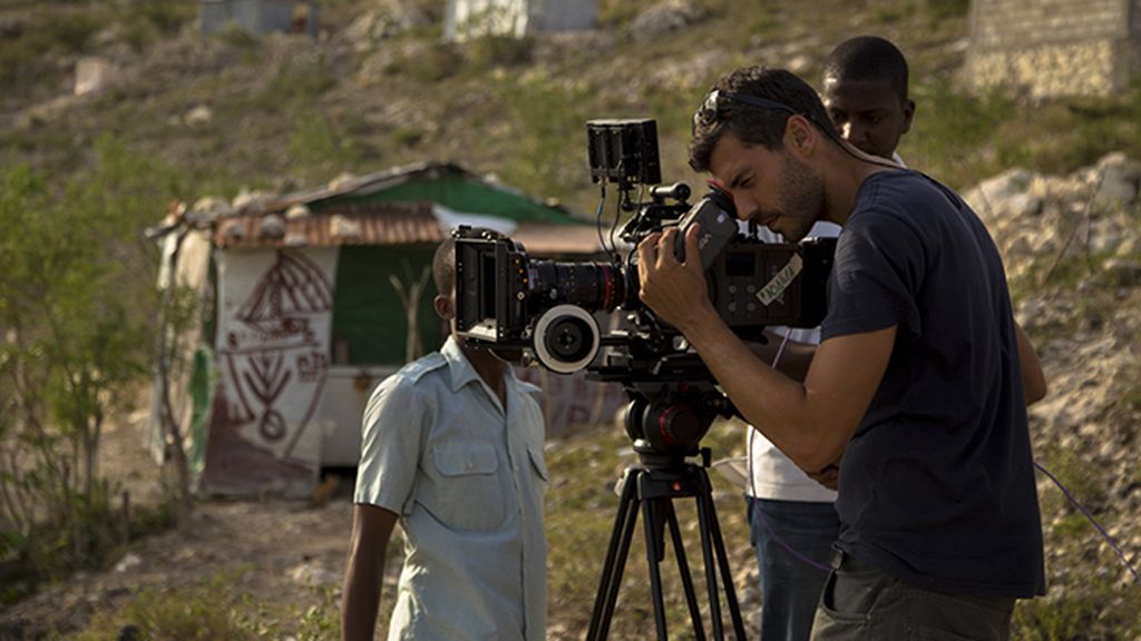 El rodaje, en Haití.