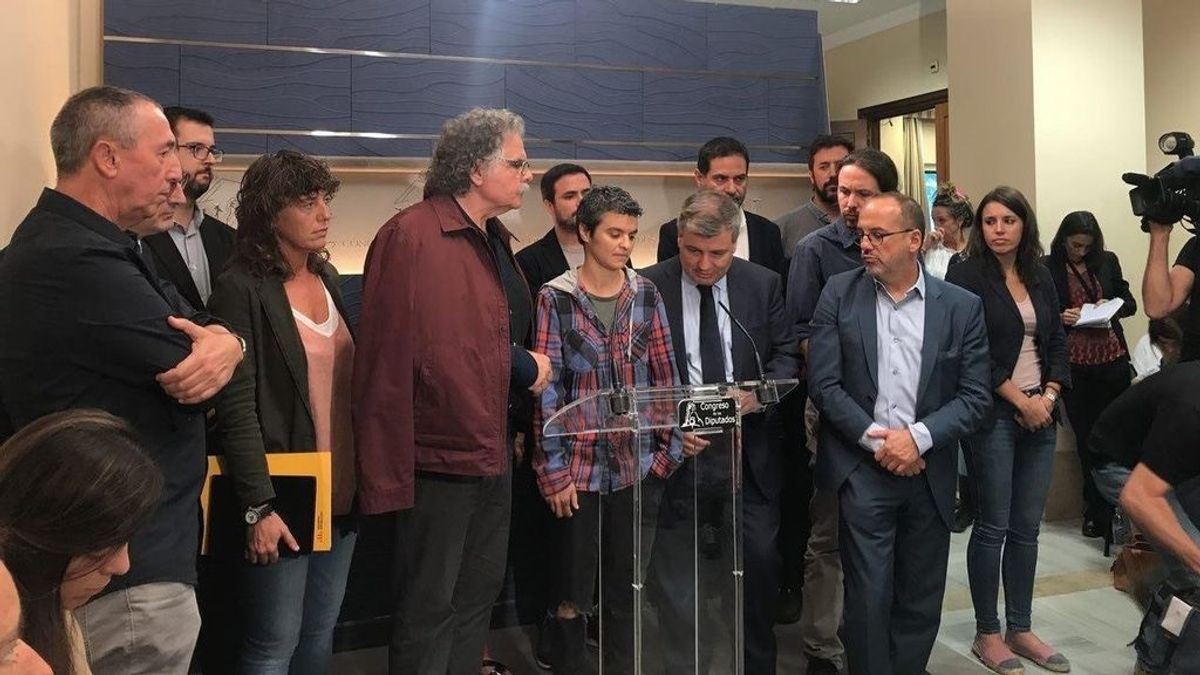 ERC, PDeCAT, Unidos Podemos, PNV, Compromís y Bildu exigen la liberación de los detenidos en Cataluña