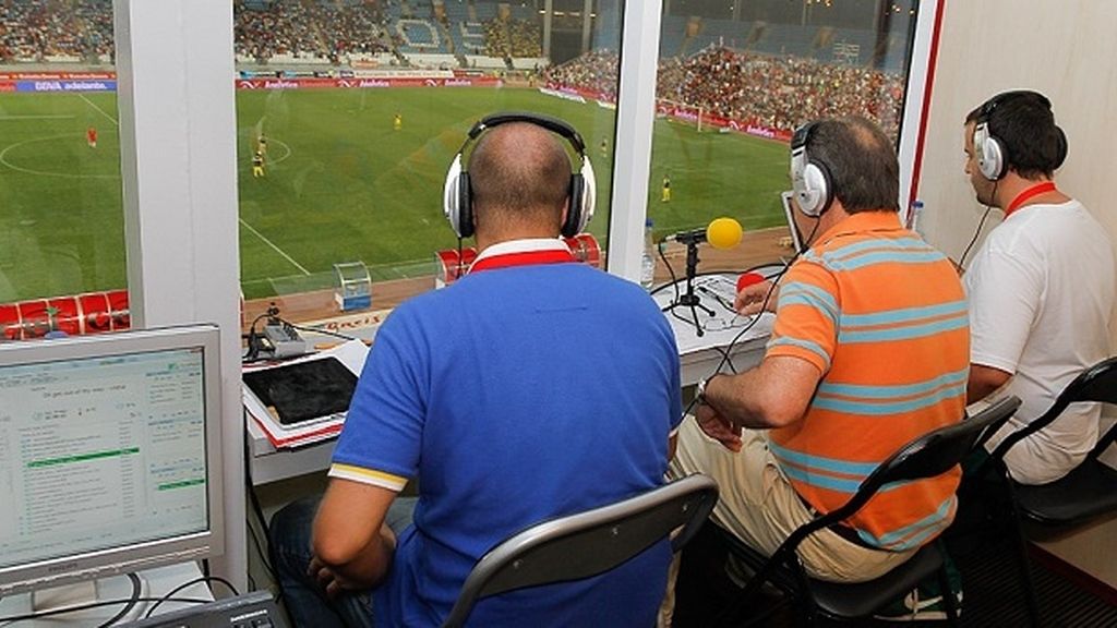 Cabina de radio en un estadio