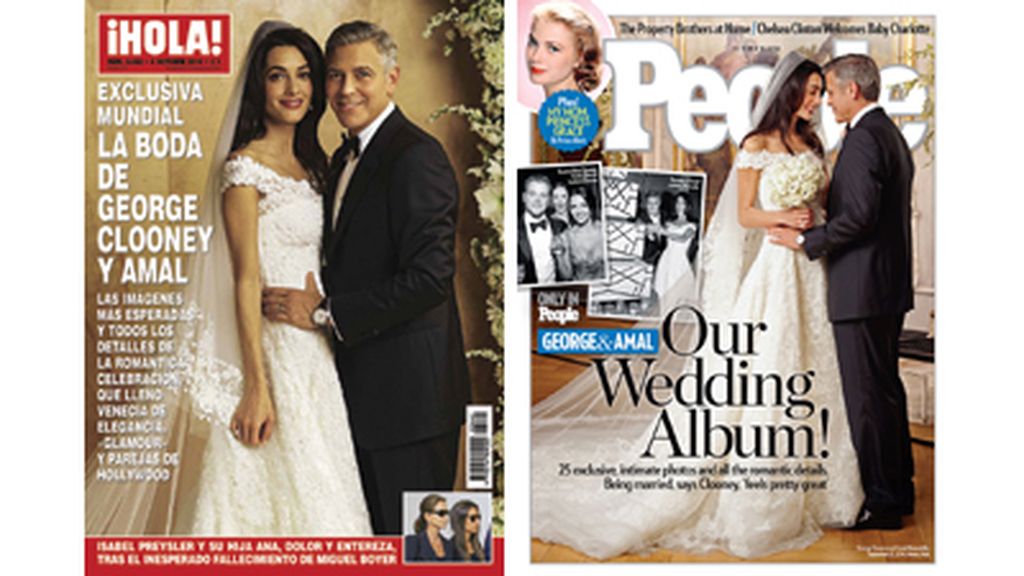 Portada ¡Hola! y People de la boda de George Clooney