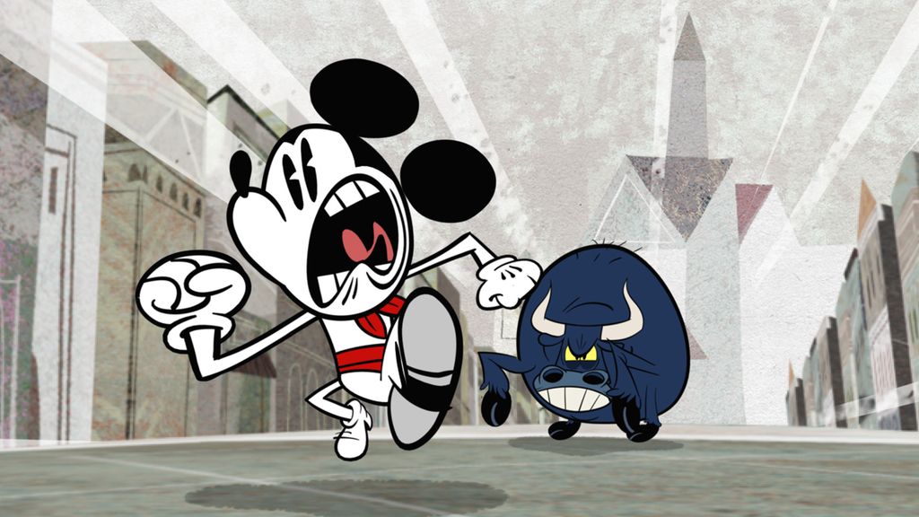 'Al rojo vivo', Mickey Mouse corre los encierros de San Fermín