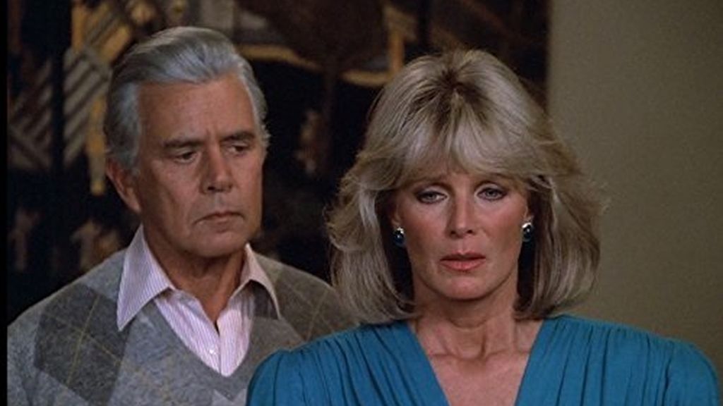 John Forsythe y Linda Evans en 'Dinastía'