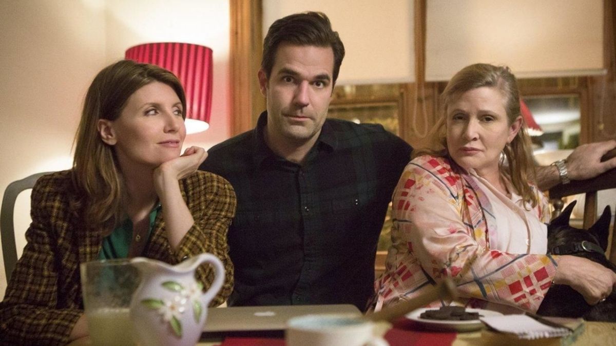 Rob Delaney, Sharon Horgan y Carrie Fisher