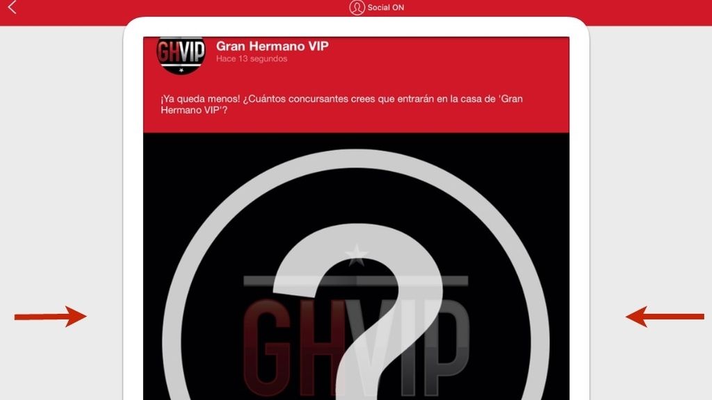 Pregunta Gran Hermano VIP. App GH VIP
