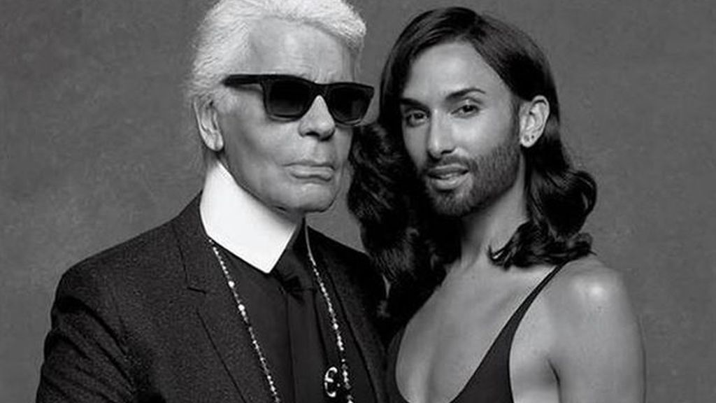 Karl Lagerfeld y Conchita Wurst