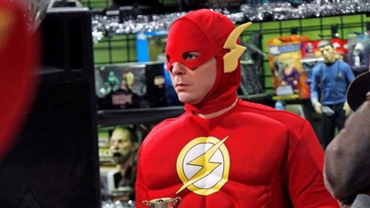 Sheldon Cooper disfrazado The flash
