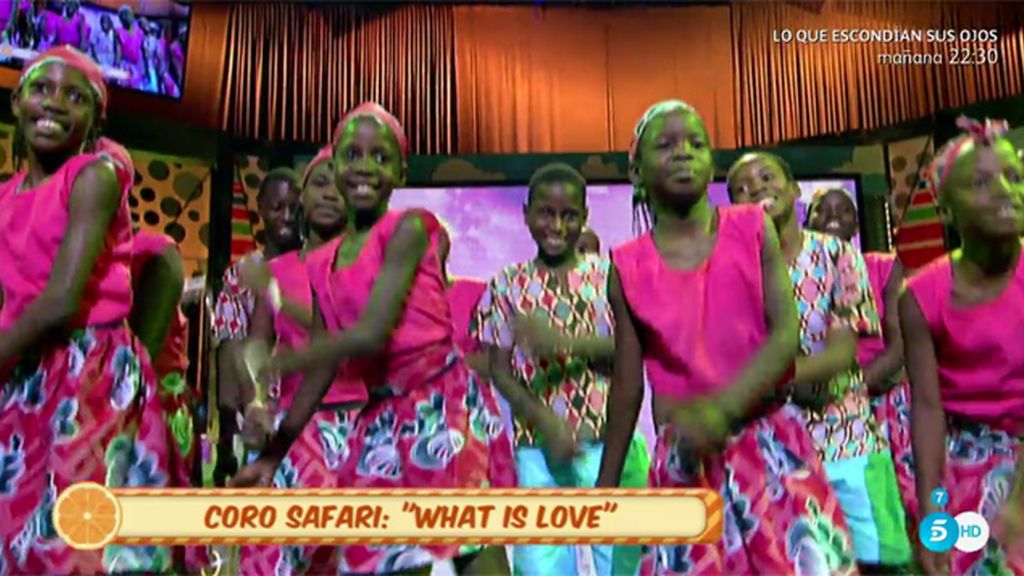 El 'Coro Safari' canta su canción 'What is love?' en el programa 'Sálvame'