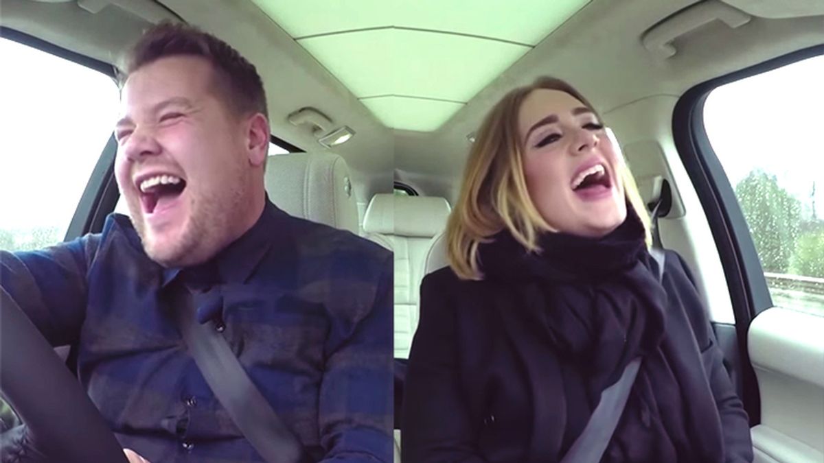 James Corden con Adele en el programa 'Carpool karaoke'