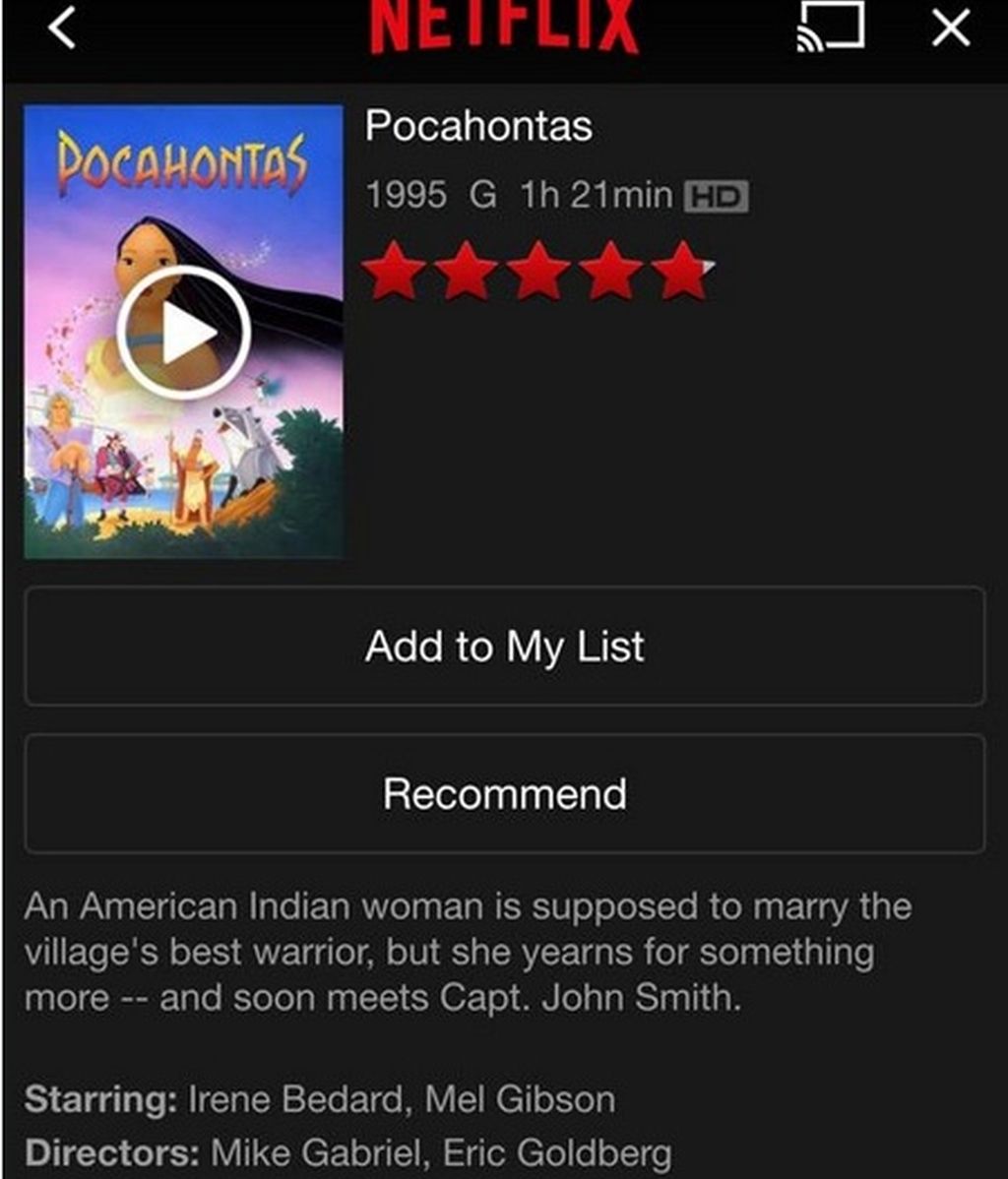 Pocahontas sinopsis