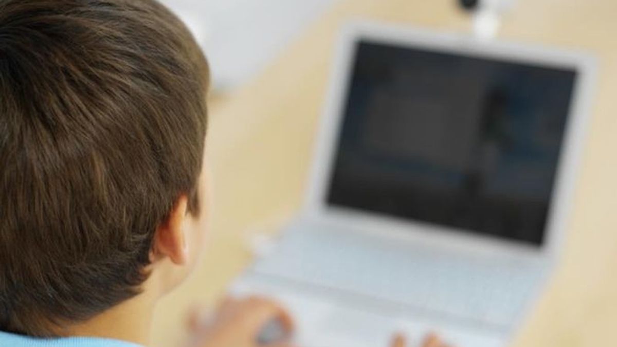Niño utilizando un ordenador.