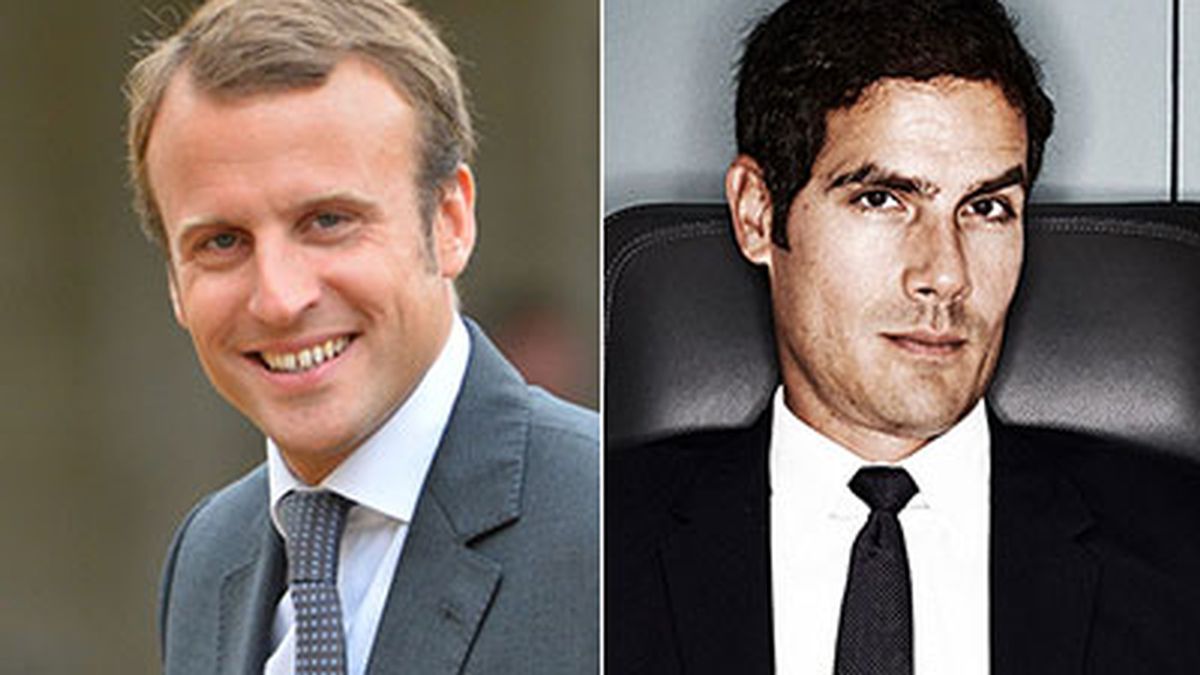 Emmanuel Macron y Mathieu Gallet