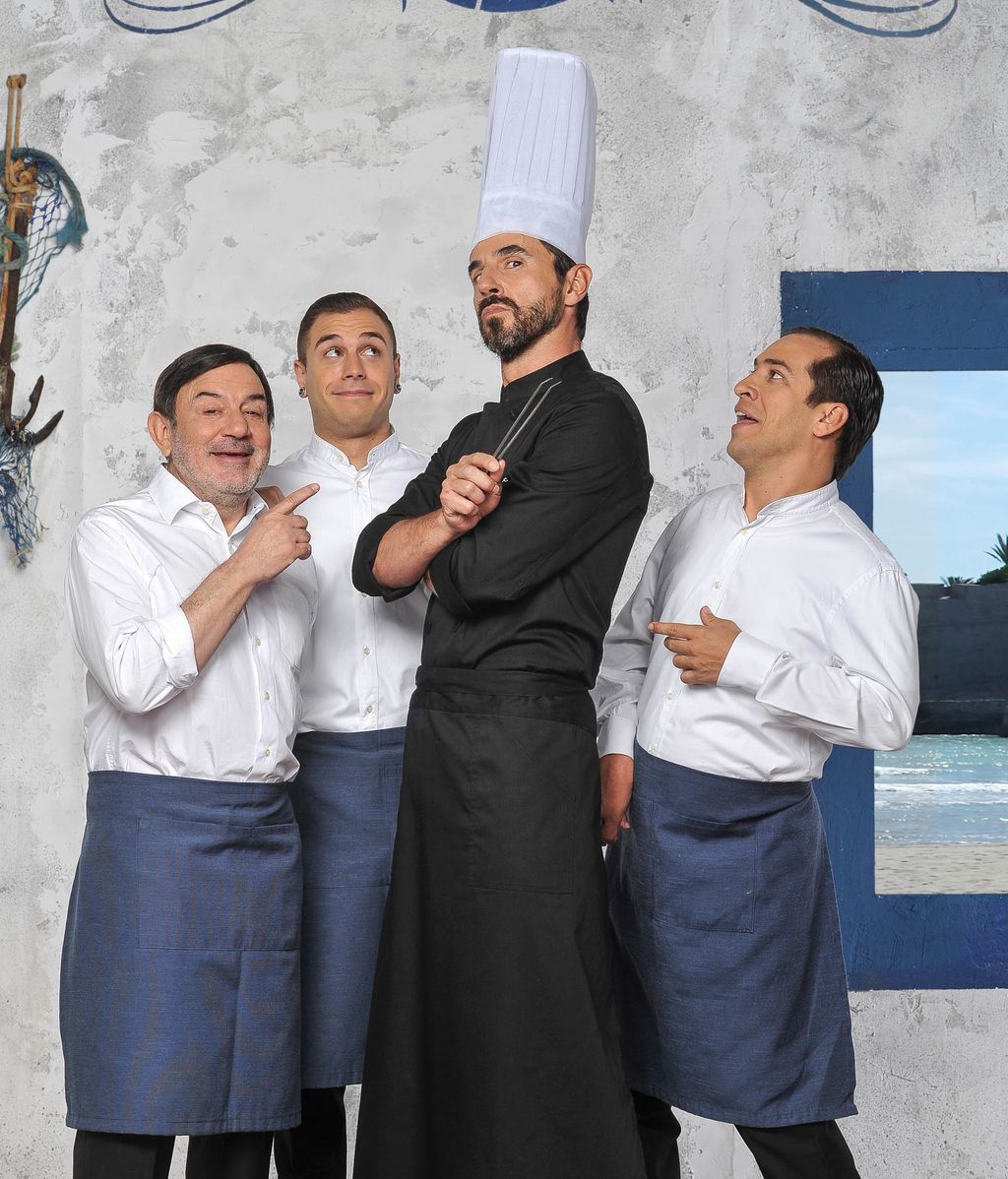 Jesús Bonilla, Adrián Rodríguez y El Langui, 'Los Fritangas', con Santi Millán