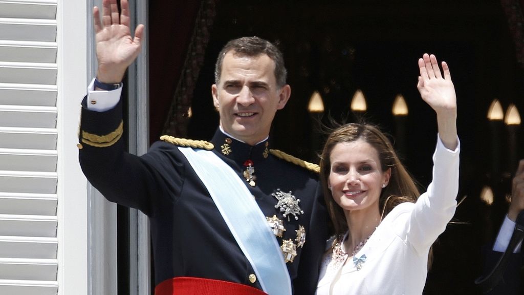 Felipe y Letizia en el balcón