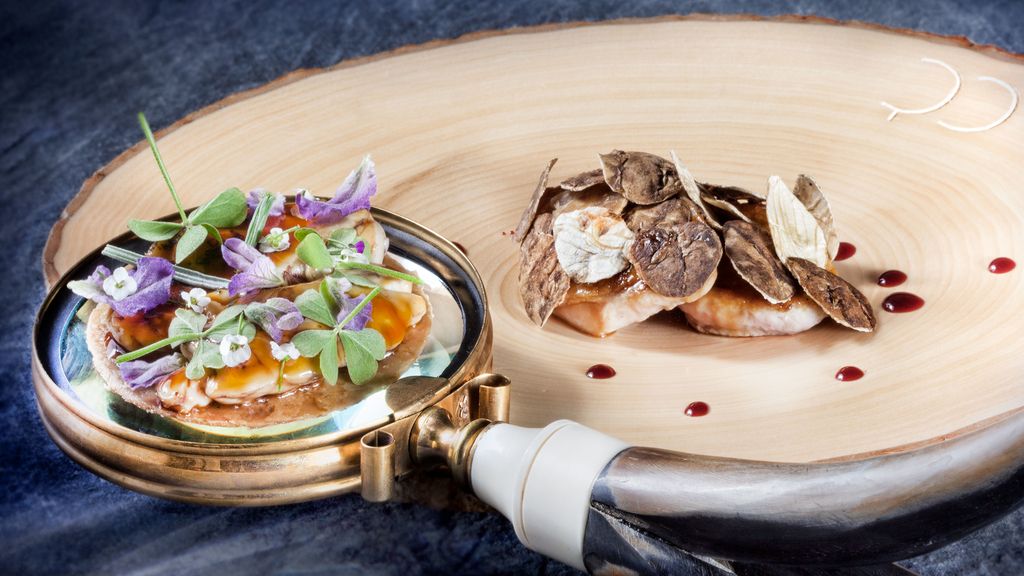 Plato de comida 'El cordero y la codorniz' de Quique Dacosta para la quinta edición de 'La última cena' del canal Historia
