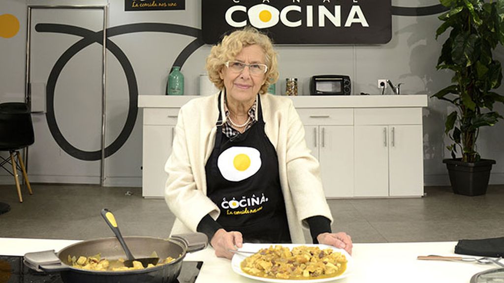 Manuela Carmena, pollo al curry 'in Plaza Mayor'