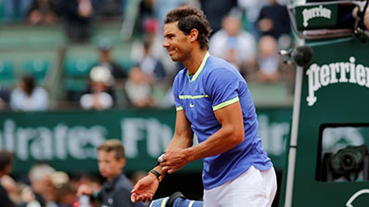El tenista Rafa Nadal en Roland Garros