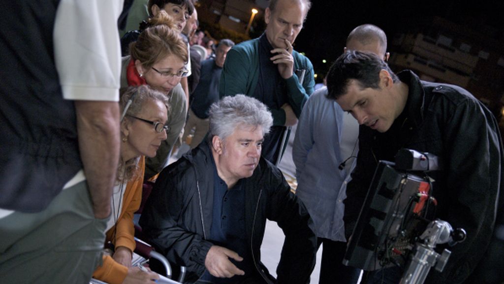 Pedro Almodóvar en el rodaje de 'Los abrazos rotos'