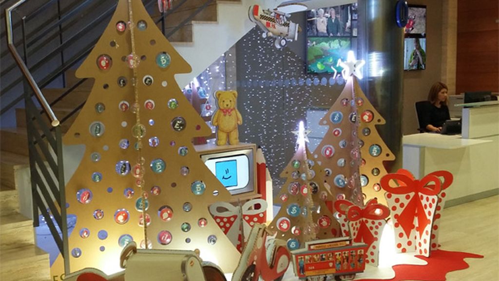 Decoración navideña en Mediaset de 2015