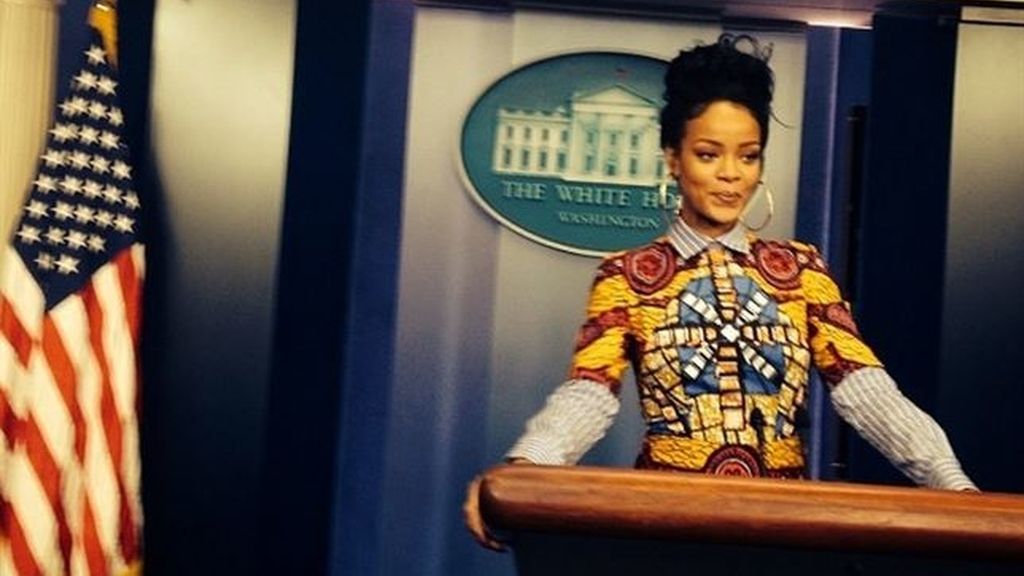 Rihanna se cuela en la casa blanca