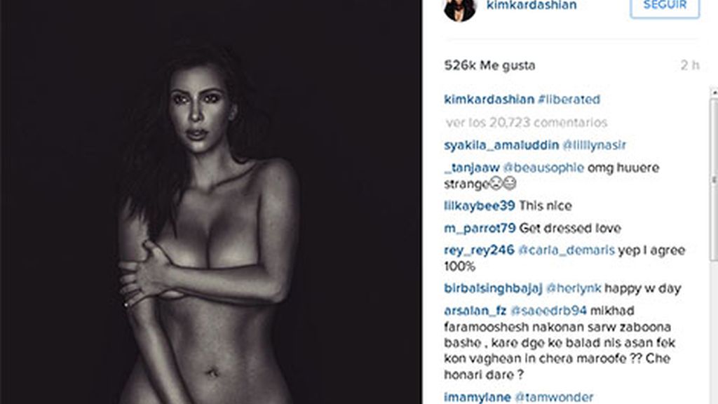 Kim Kardashian desnuda (Instagram)