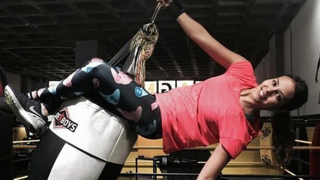 Cristina Pedroche en el gimnasio