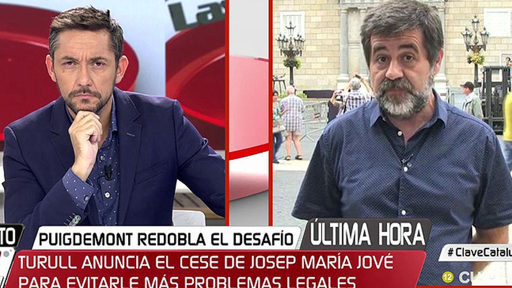 Jordi Sánchez, tras el cese de Jové: "La sanción del Constitucional no deja margen de maniobra porque el señor Jové está detenido"