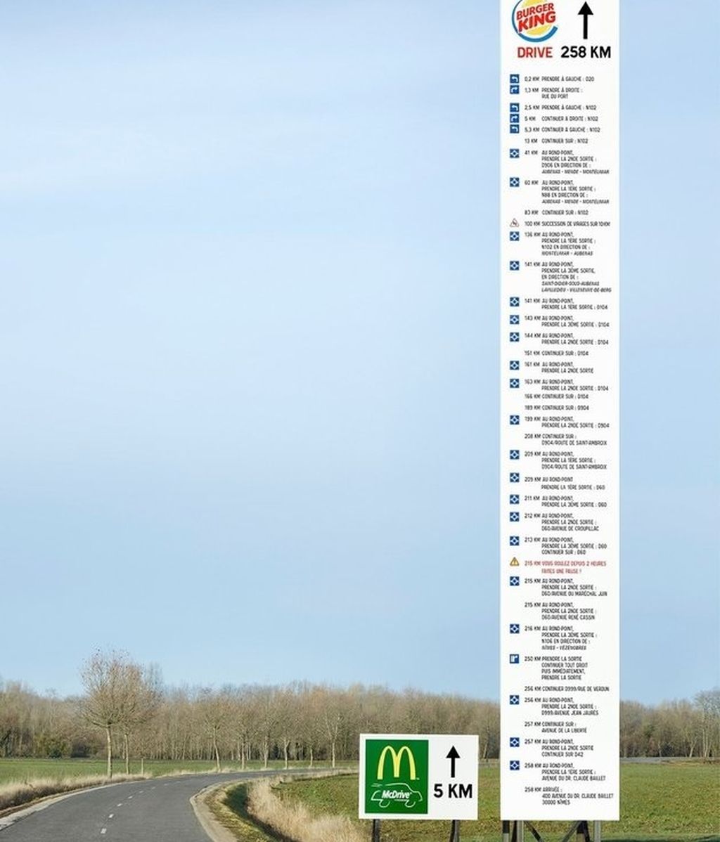 Cartel Burger King y McDonald's