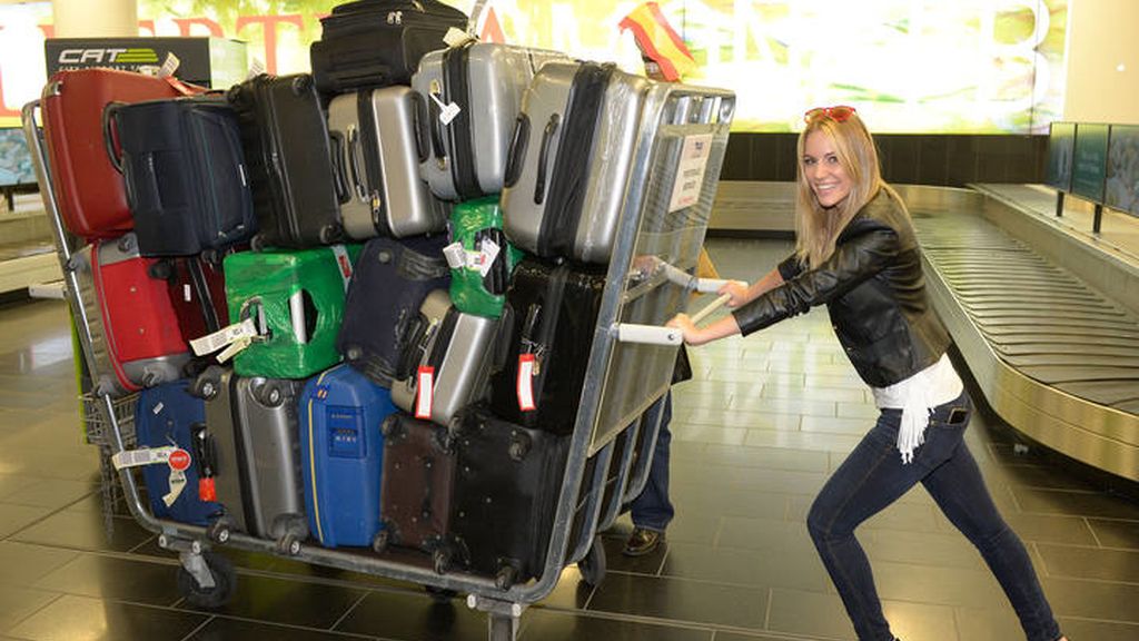 Edurne en el aeropuerto
