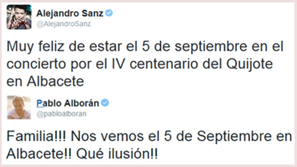 Alejandro Sanz y Pablo Alborán concierto Albacete compra tus entradas en Taquilla Mediaset