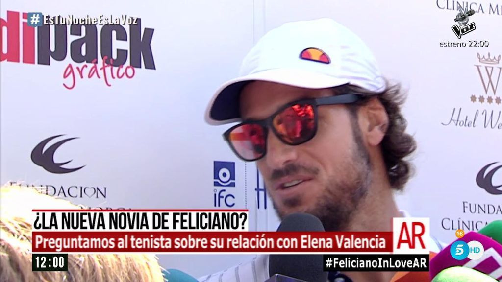La reacción de Feliciano López al preguntarle por la modelo Elena Valencia