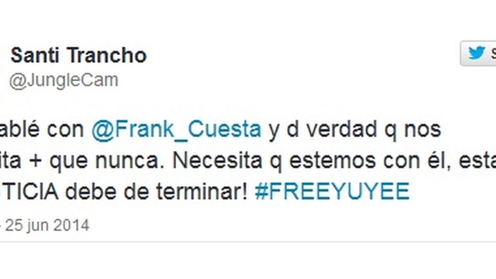 Tuit Santi Trancho #freeYuyee
