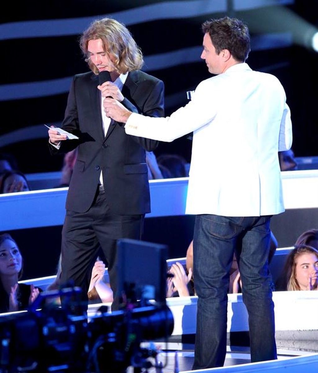 Jesse, indigente que recogió el premio de Miley Cyrus en los MTV VIDEO MUSIC AWARDS 2014