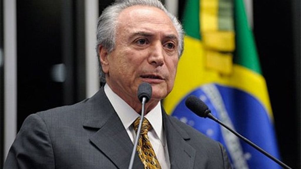 Michel Temer, presidente interino de Brasil