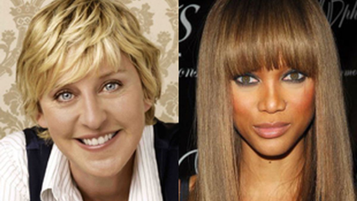 Ellen DeGeneres, izquierda, y Tyra Banks, las presentadoras más ricas de la televisión estadounidense