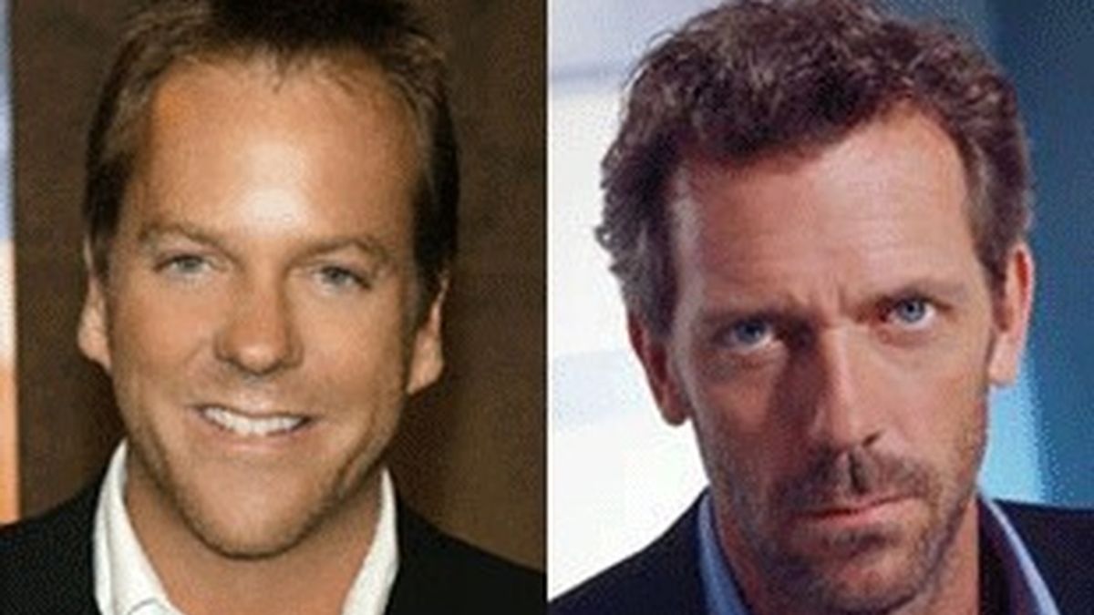 Los actores Kiefer Sutherland (izquierda), protagonista de '24' y Hugh Laurie, el doctor House.