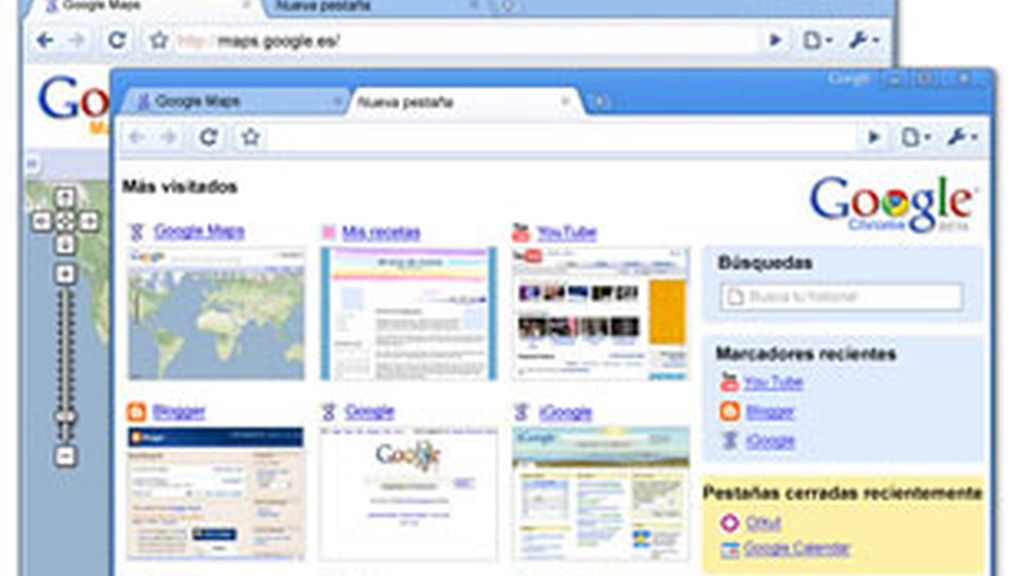 Pantallazos del nuevo navegador Chrome. Pantallazos del nuevo navegador Chrome.