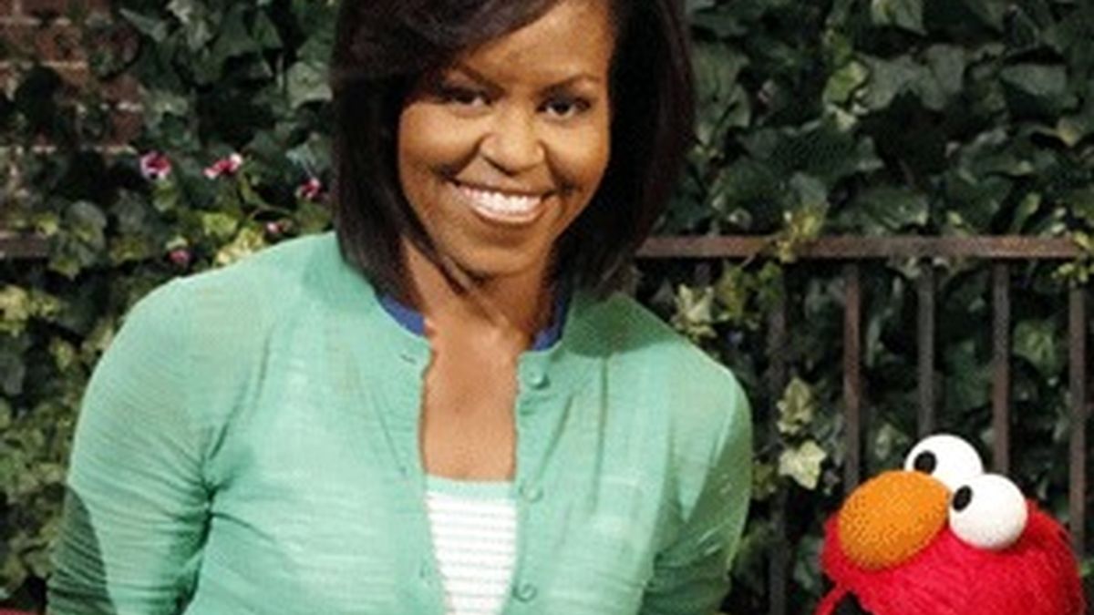 Michelle Obama, en 'Barrio Sésamo'.